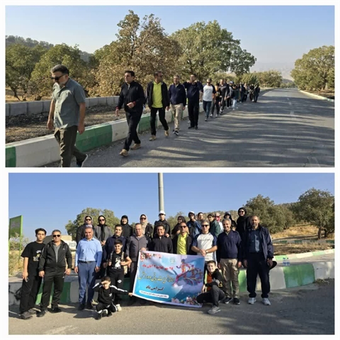 برگزاری همایش پیاده روی خانوادگی در پارک جنگلی چغاسبز ایلام