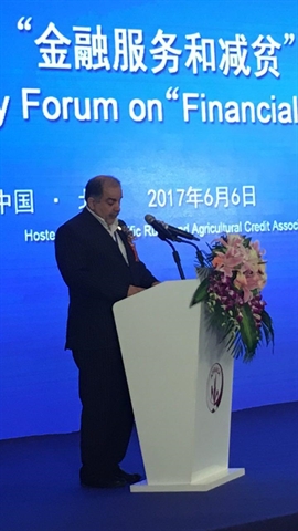  سخنرانی مدیرعامل بانک کشاورزی در اجلاس بین المللی کمیته اجرایی آپراکا و همایش بین المللی خدمات مالی و فقرزدایی در کشور چین